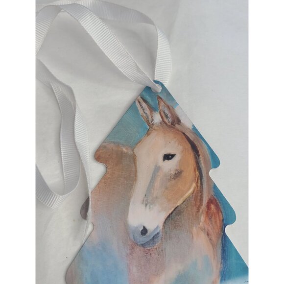 Metal Mule Christmas‎ Tree Ornament Based on the art of  Cindy Smith Signed - Picture 3 of 6